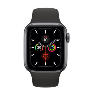 Apple Watch Series 5 44mm Space Gray Aluminum Case with Sport Band, GPS